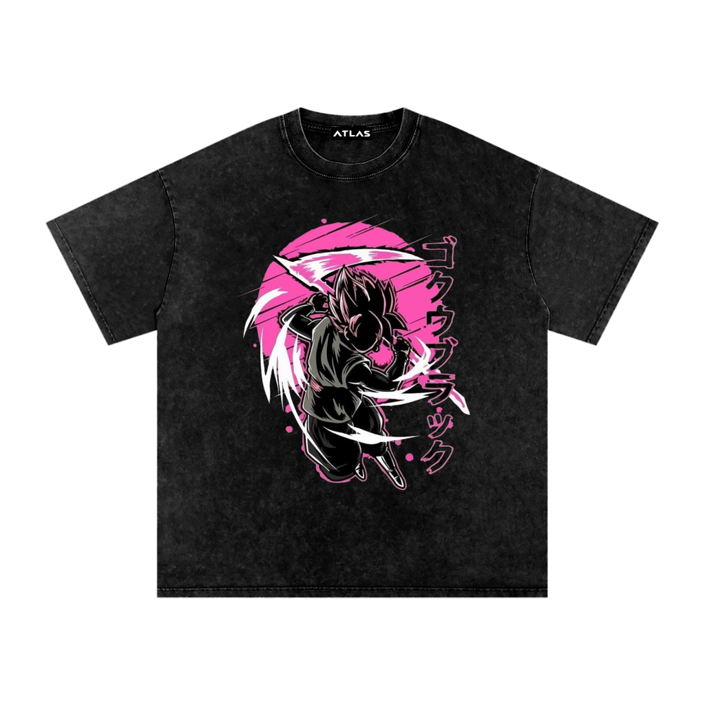 Goku Black Washed Oversized Graphic-Shirt