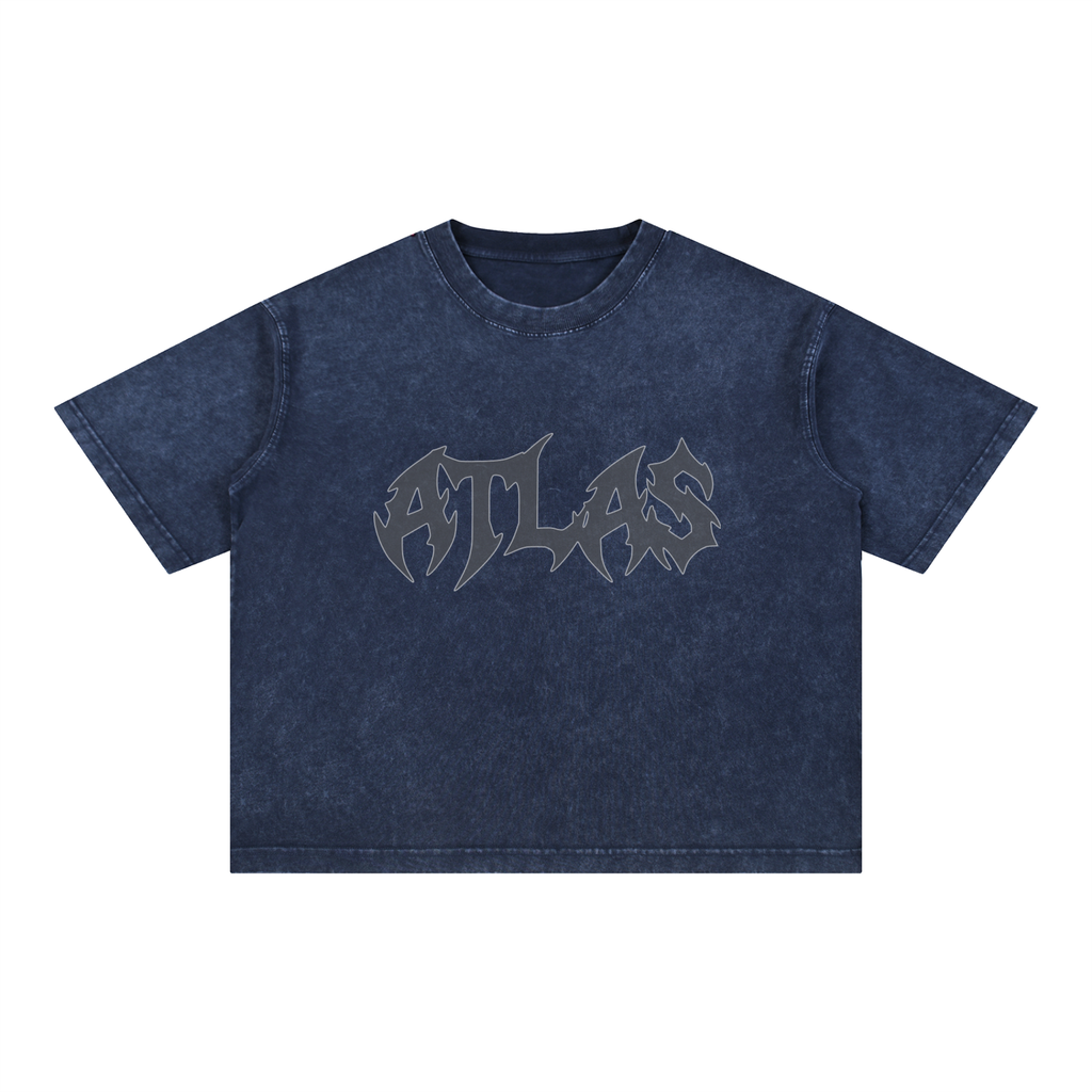 Mineral Wash Boxy Cotton Logo T-Shirt