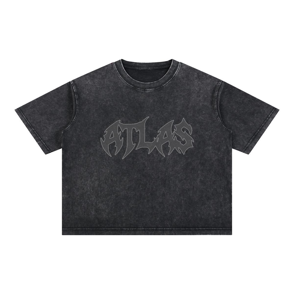 Mineral Wash Boxy Cotton Logo T-Shirt