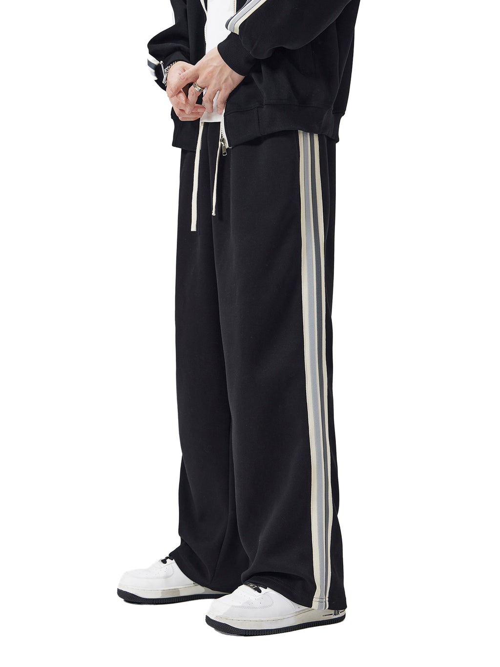 Contrast Side-Stripe Straight-Leg Pants – ATLAS ATHLETICS