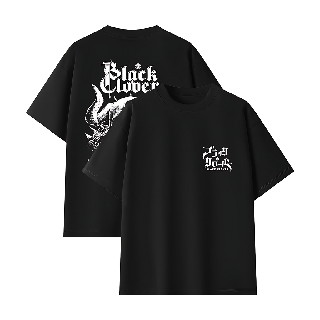 Black Clover Oversized Graphic T-Shirt – ATLAS ATHLETICS